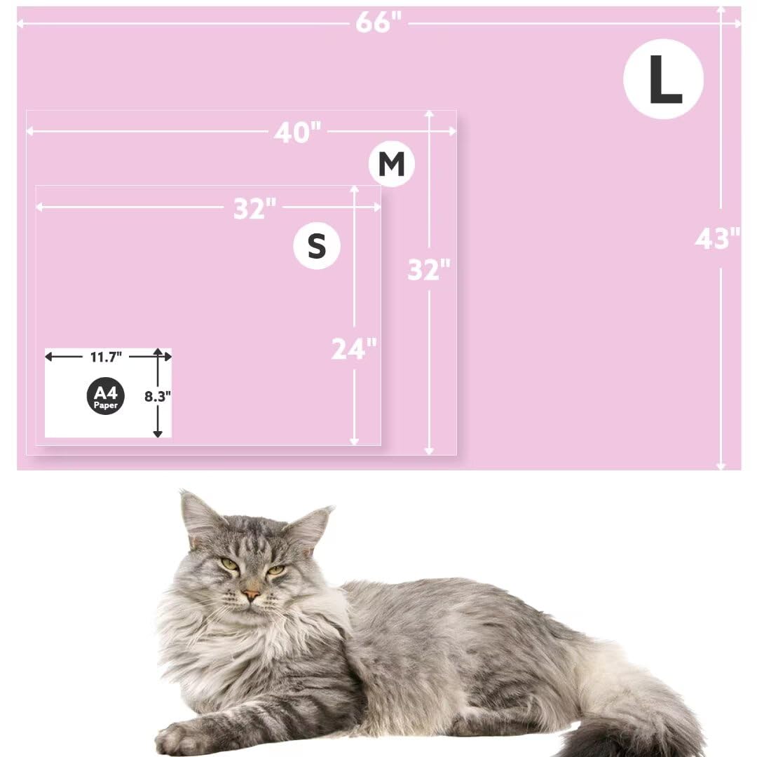 Stuffed Premium Soft Cat Blanket, With Flannel Pink Cute Paw Print, 43 * 66 Inches