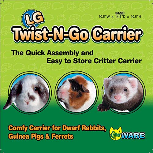 Ware Manufacturing Twist-N-Go Carrier For Small Pets, Hamsters, Ferrets, Rats, Guinea Pigs - Large