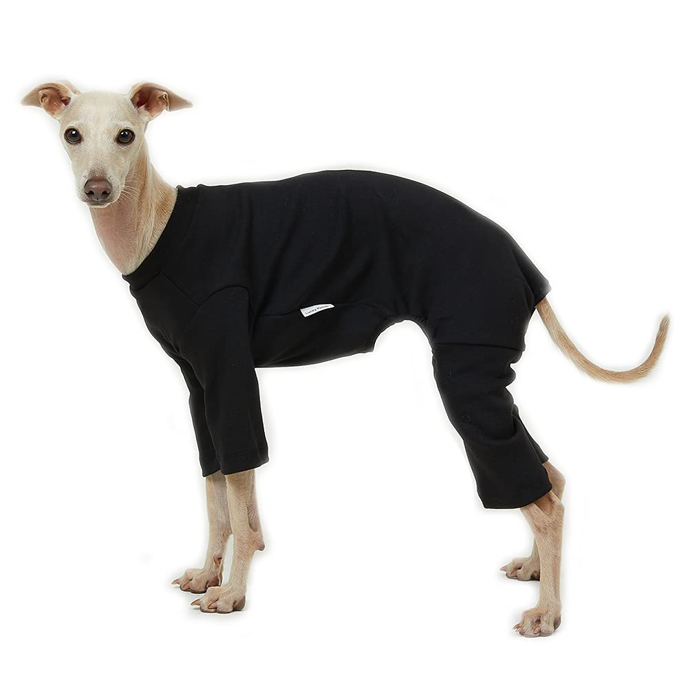 Lucky Petter Basic Dog Pajamas Pastel Durable And Elastic Dog Onesie Apparel Outfits Doggie Jammies (X-Small, Black)