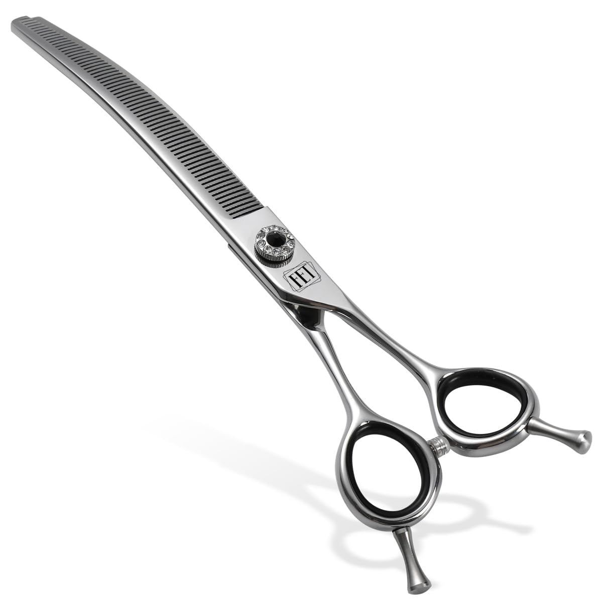Fenice Totem Dog Grooming Scissors: 7.0 inch Professional Pet Curved Thinning Shears Made Of Japanese 440C Advanced Stainless St