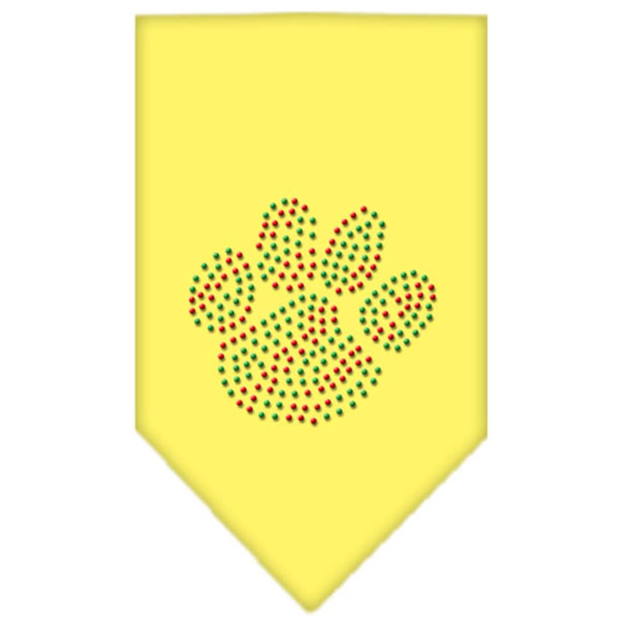 Mirage Pet Products Christmas Paw Rhinestone Bandana, Small, Yellow