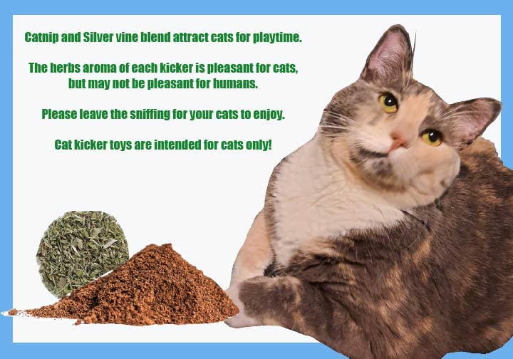 Catnip Kicker Toys Set Of 2, Two 11'' Cat Kickers, Cat Kicker Toy, Kitty Sticks, Toys For Indoor Cats, Cat Stocking Stuffer, Chr