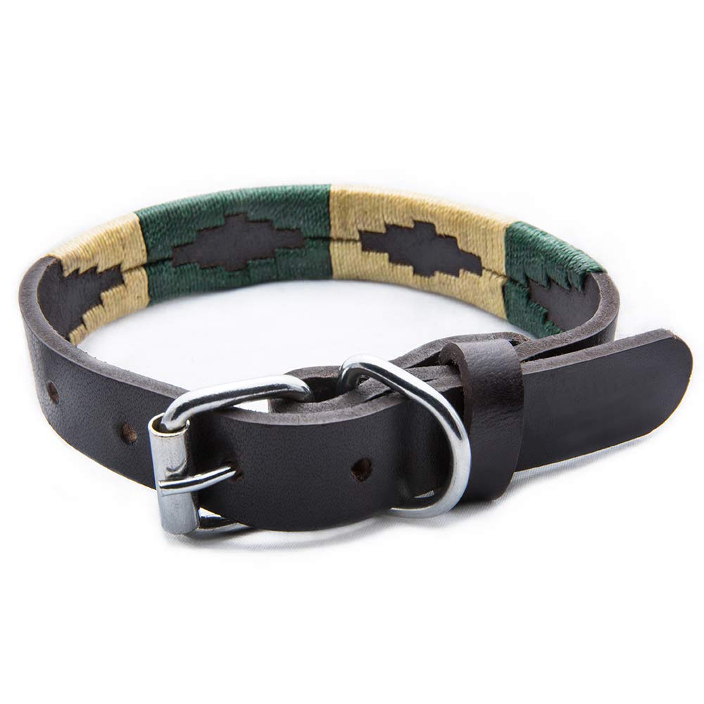 Gaucho Goods Soft Leather Dog Collar - Palm Desert, Size L, Model Palm-L