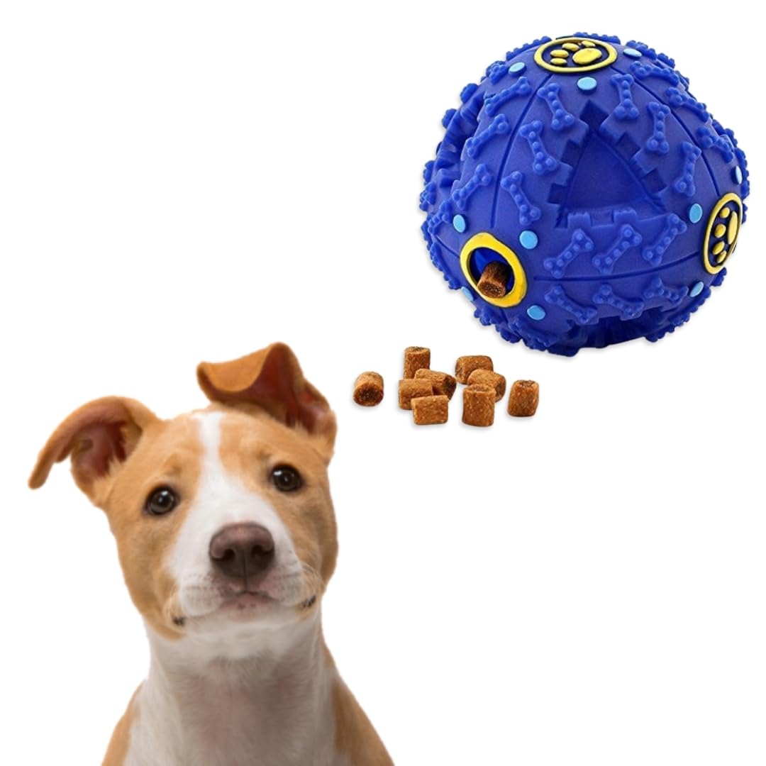 Sage Square Giant Size Musical Cum Iq Treat Dispenser Chew Ball / Bite Resistant / Training Toy For Dog / Puppy / Cat / Kitten (