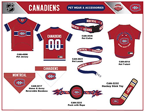 NHL Montreal Canadiens Tee Shirt for Dogs & Cats, Small. - Are You A Hockey Fan? Let Your Pet Be An NHL Fan Too!