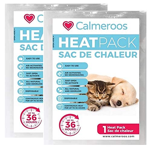 Calmeroos Puppy Heartbeat Toy Sleep Aid With 2 Long-Lasting Heat Packs Last 36 Hours Each Puppy Anxiety Relief Soother Dogs Cudd