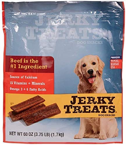 Jerky Treats Tender Strips Dog Snacks Beef 60 Oz. 3.75 Lbs Jerky-Hl Jerky-7Q (60 Oz)