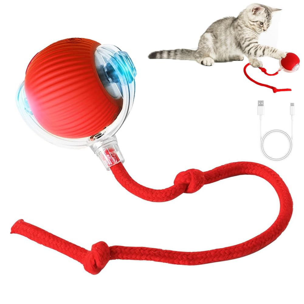 Marchul Interactive Cat Toys Ball, Automatic Moving Cat Toy For Bored Indoor Cats, Active Rolling Ball For Dogs, 360 Smart Pet T