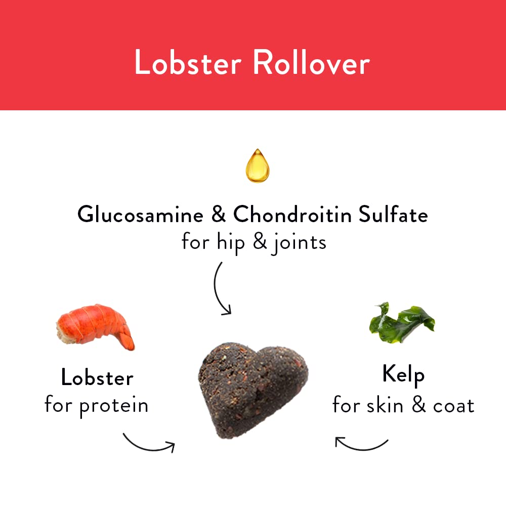 Shameless Pets Soft-Baked Dog Treats, Lobster Rollover - Natural Dog Chews for Hip & Joint Support with Glucosamine - Baked & Ma