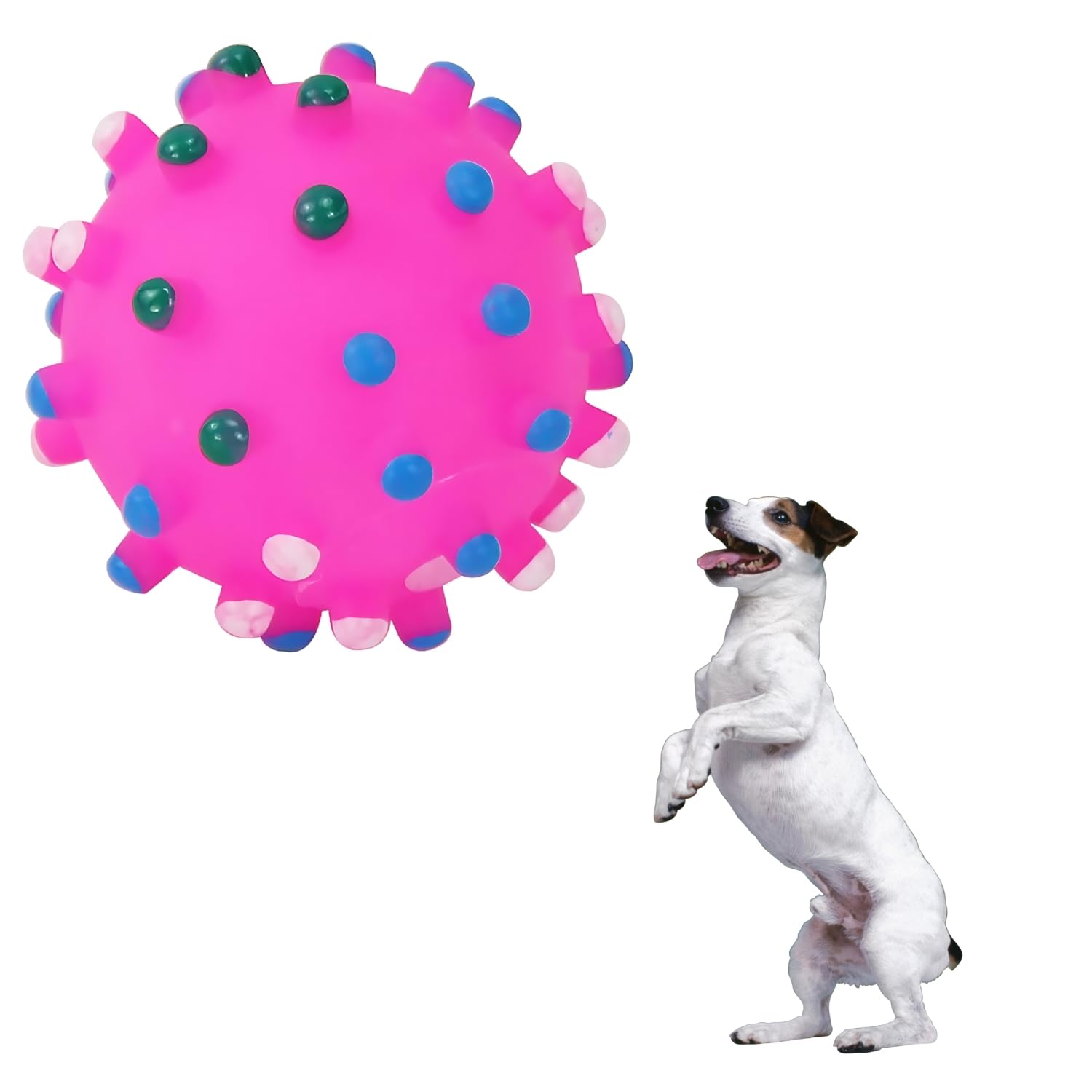 DreamAuro Ball Squeaky Toy Durable & Interactive Chew Toy for Dogs & Cats | Fun Squeaker to Engage | Perfect for TugofWar, So