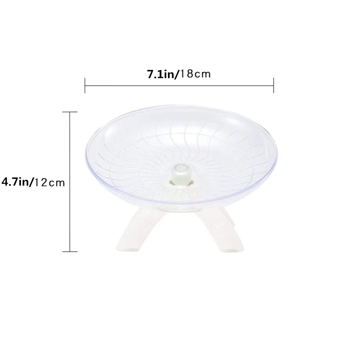 Hamster Flying Saucer Silent Running Exercise Wheel For Hamsters, Gerbils, Mice,Hedgehog And Other Small Pets Silent Running Wheel Hamster Wheel (White)