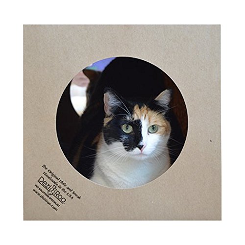 Dezi & Roo Hide And Sneak Collapsible Paper Cat Tunnel - Made In Usa - Designed By A Feline Vet - Interactive Cat Toy - Cat Enri
