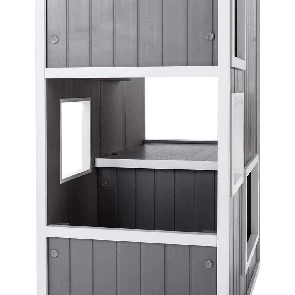 New Age Pet ECOFLEX Kitty Kase Cat Tree Play Tower, grey (EHKKS13-05)