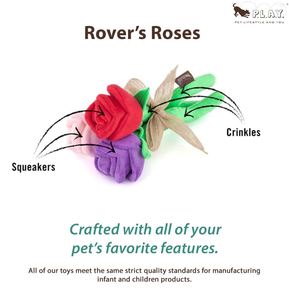 P.L.A.Y. Cute Plush Dog Toys - Puppy Love Valentine'S Day Themed Durable Squeaker Chew Toy, Great For Puppies & Small, Medium, L