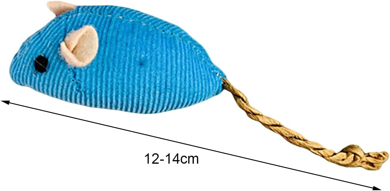 5Pcs Blue Catnip Toy, Catnip Toys Balls, Teaser Toy Mouse Shape Interactive Lightweight Relieve Boredom Pet Teething Toy Cat Sup