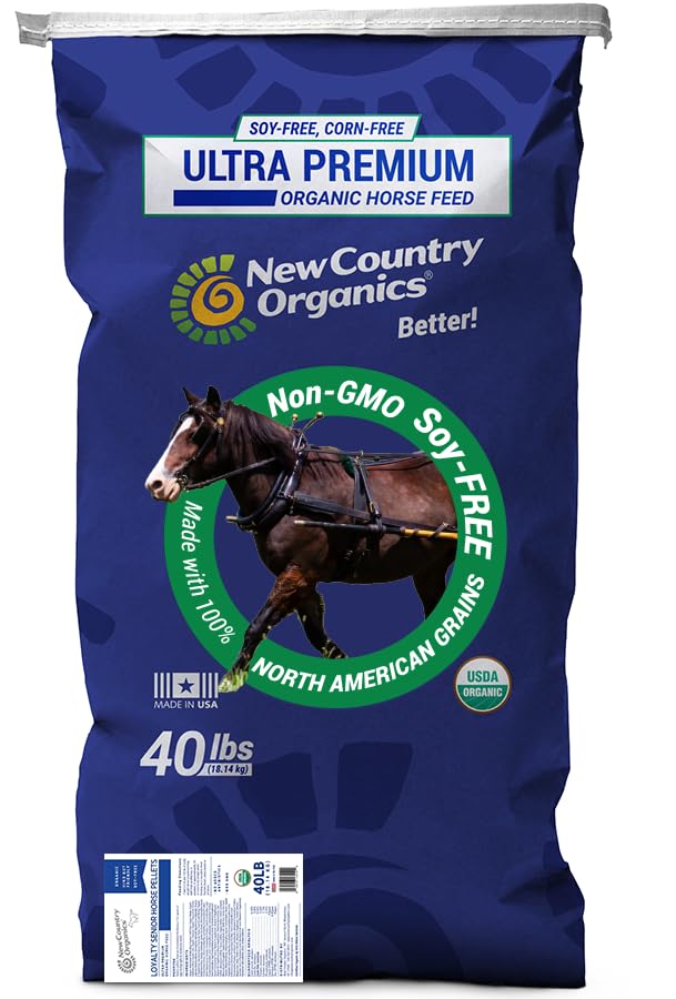 New Country Organics | Loyalty Senior Horse Pellets for Horses 15+ Years Old | Corn-Free and Soy-Free | 16% Protein | Certified 