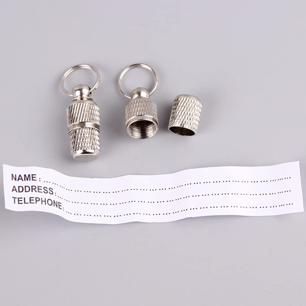 Yanqinqin 10Pcs Anti-Lost Pet Id Tags, Stainless Steel & Aluminum, Silver, 8*21Mm, Waterproof, Personalized Labels