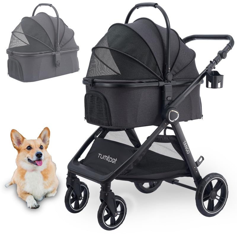 Tango 3 In 1 Pet Stroller - Folding Dog & Cat Carrier For Travel