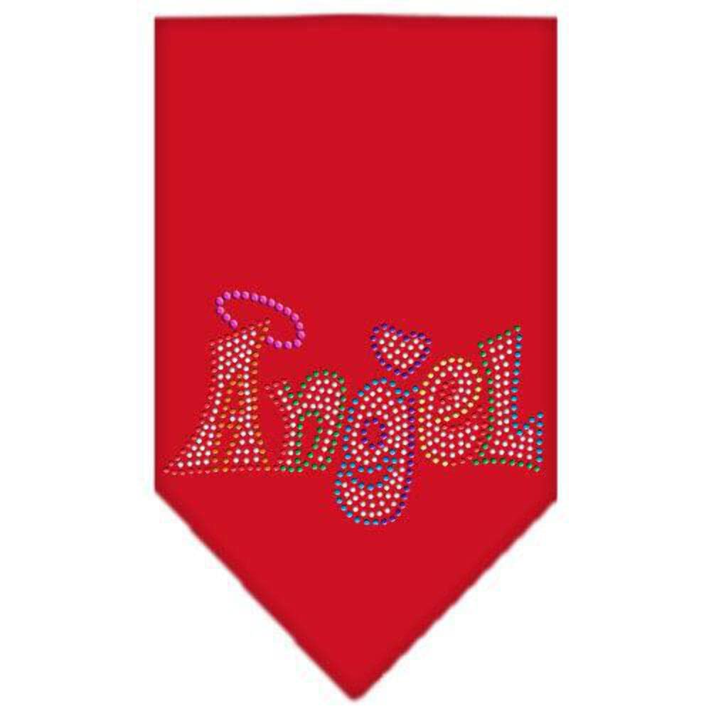 Mirage Pet Products 67-97 SMWT Technicolor Angel Rhinestone White Print Bandana, Small