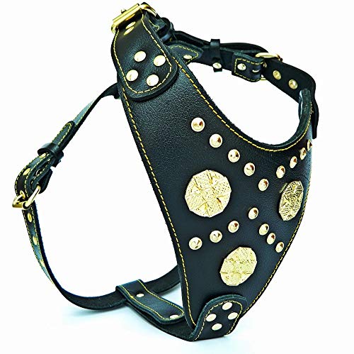 Bestia Genuine Leather Maximus Dog Harness. Big Dogs Only! Cane Corso, Rottweiler, Dogo Argentino, Presa, Mastiff, Bulldog. 100%
