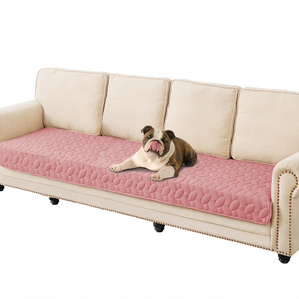 Ameritex Waterproof Pet Bed Cover Anti-Slip Dog Bed Blanket for Sofa and Furniture Waterproof New Pattern Design (Pink, 30x90 In