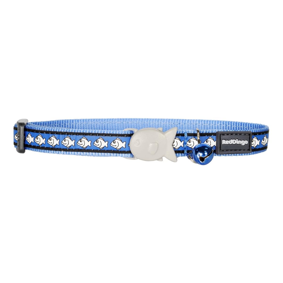 Red Dingo Reflective Safety Cat Collar, One Size fits All, Mid-Blue