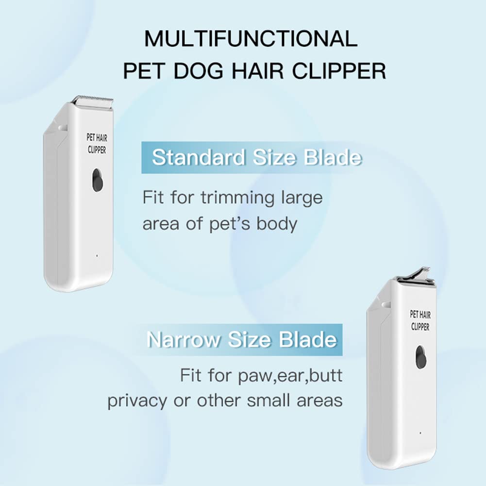 Tileon Feet Hair Trimmer, Dog Clippers,Quiet Washable Usb Rechargeable Cordless Dog Grooming Kit,Electric Pets Hair Trimmers Shaver Shears For Dogs And Cats White