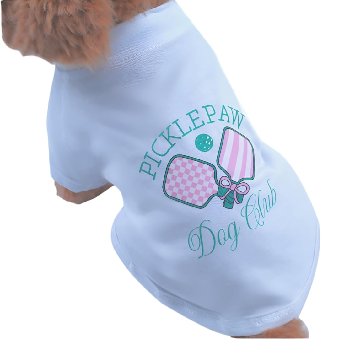Dog T-Shirt Tee Clothes Vest Lightweight Stretchy Soft Cool Breathable Puppy (Picklepaw, Small)