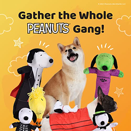 Peanuts For Pets 6 Inch Halloween Woodstock Pumpkin Plush Dog Toy With Squeaker, Small Dog Toy | Fabric Woodstock Yellow Plush Dog Toy | Squeaky Dog Toys And Stuffed Dog Toys For All Dogs
