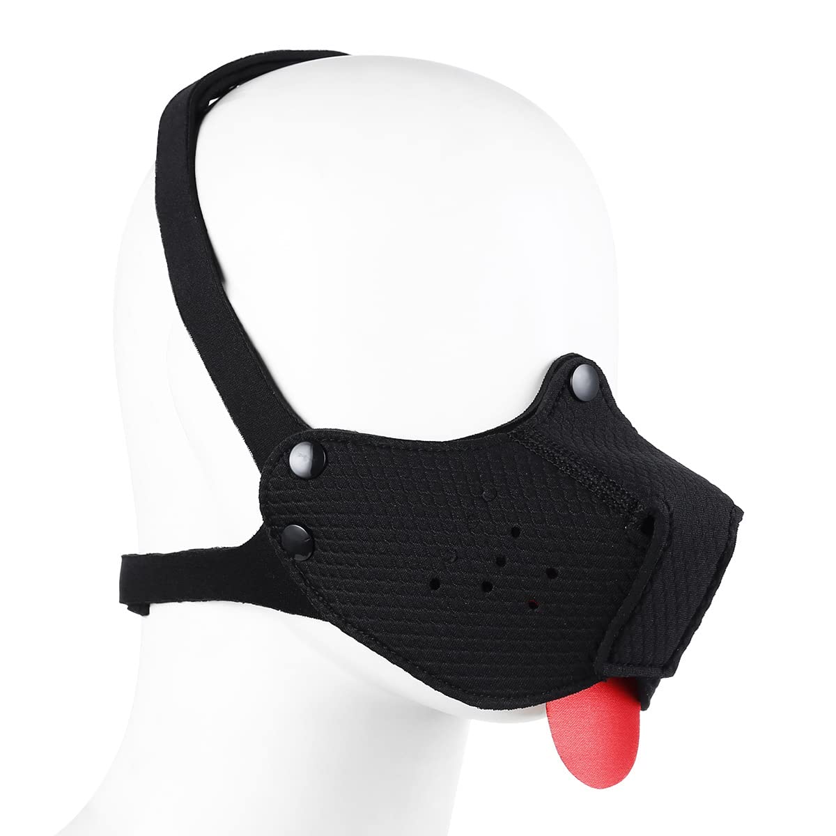 Neoprene Puppy Face Muzzle Dog Hood Mask Play Hoods Black
