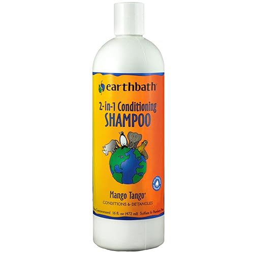 Earthbath, Mango Tango 2-In-1 Conditioning Shampoo - Cruelty Free Dog Shampoo And Conditioner, Made In Usa, Gentle Dog Conditioner, Best Puppy Shampoo & Puppy Supplies, Safe Dog Wash - 16 Oz (1 Pack)