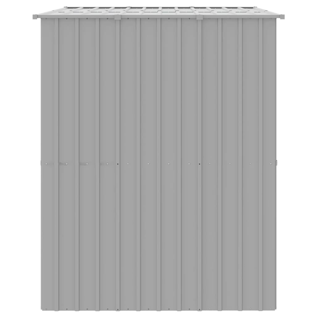 vidaXL Dog House, Dog Kennel with Roof, Dog Cage with Lockable Door and Latch, Pet House for Small Animals, Light Grey Galvanise