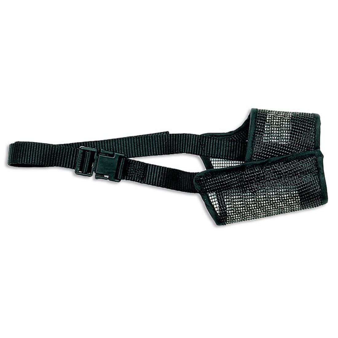 Coastal Pet Best Fit Adjustable Mesh Dog Muzzle - Soft Muzzle For Dogs With Open Front Design - Dog Muzzle For Grooming - Gentle, Durable Mesh Dog Muzzle For Temporary Muzzling - Black, 3'
