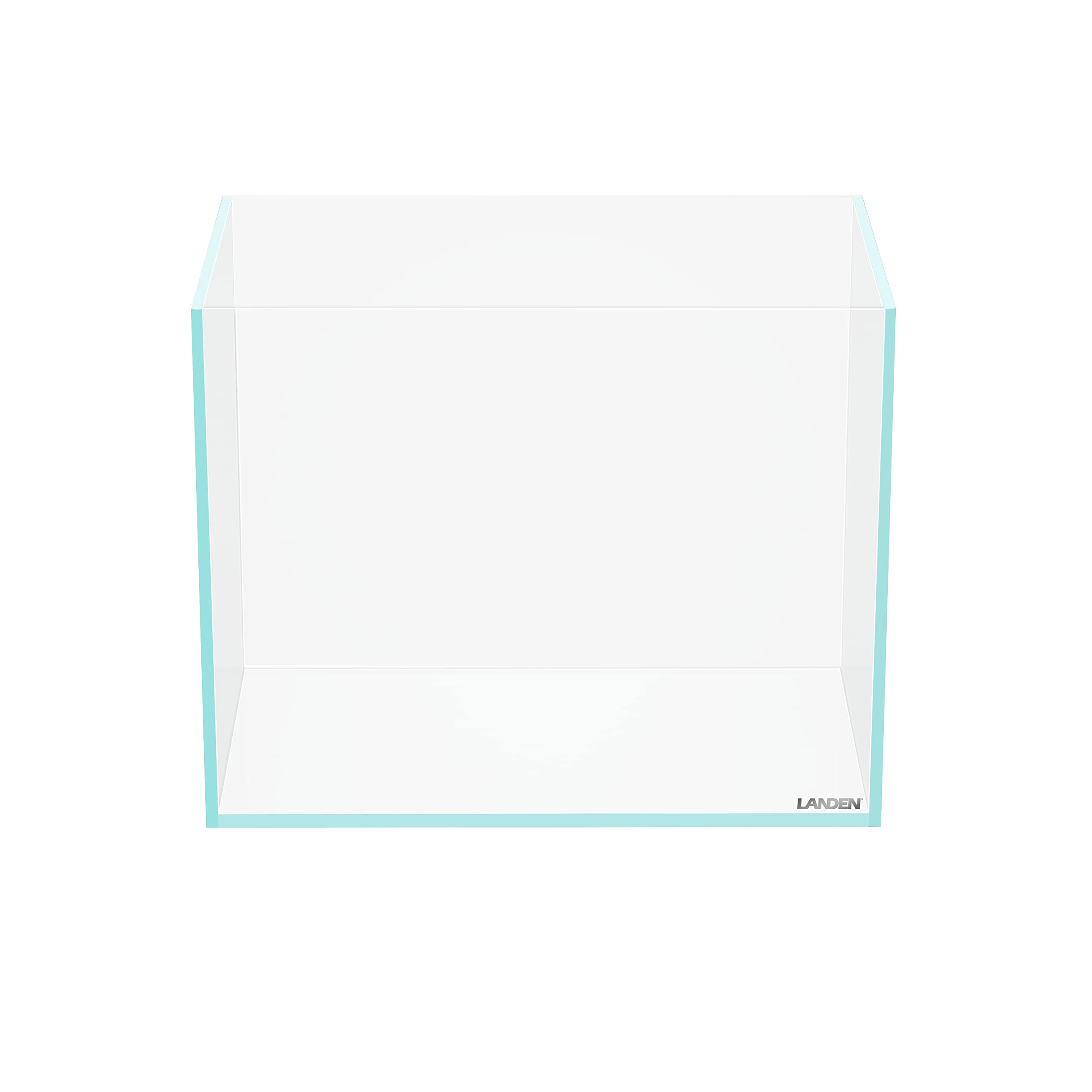 LANDEN 30N 3.2 Gallon Nano Rimless Low Iron Aquarium Tank, W11.8  D7.5  H9.4 in(30x19x24cm) 5mm Thickness with Nano Foam Levelin