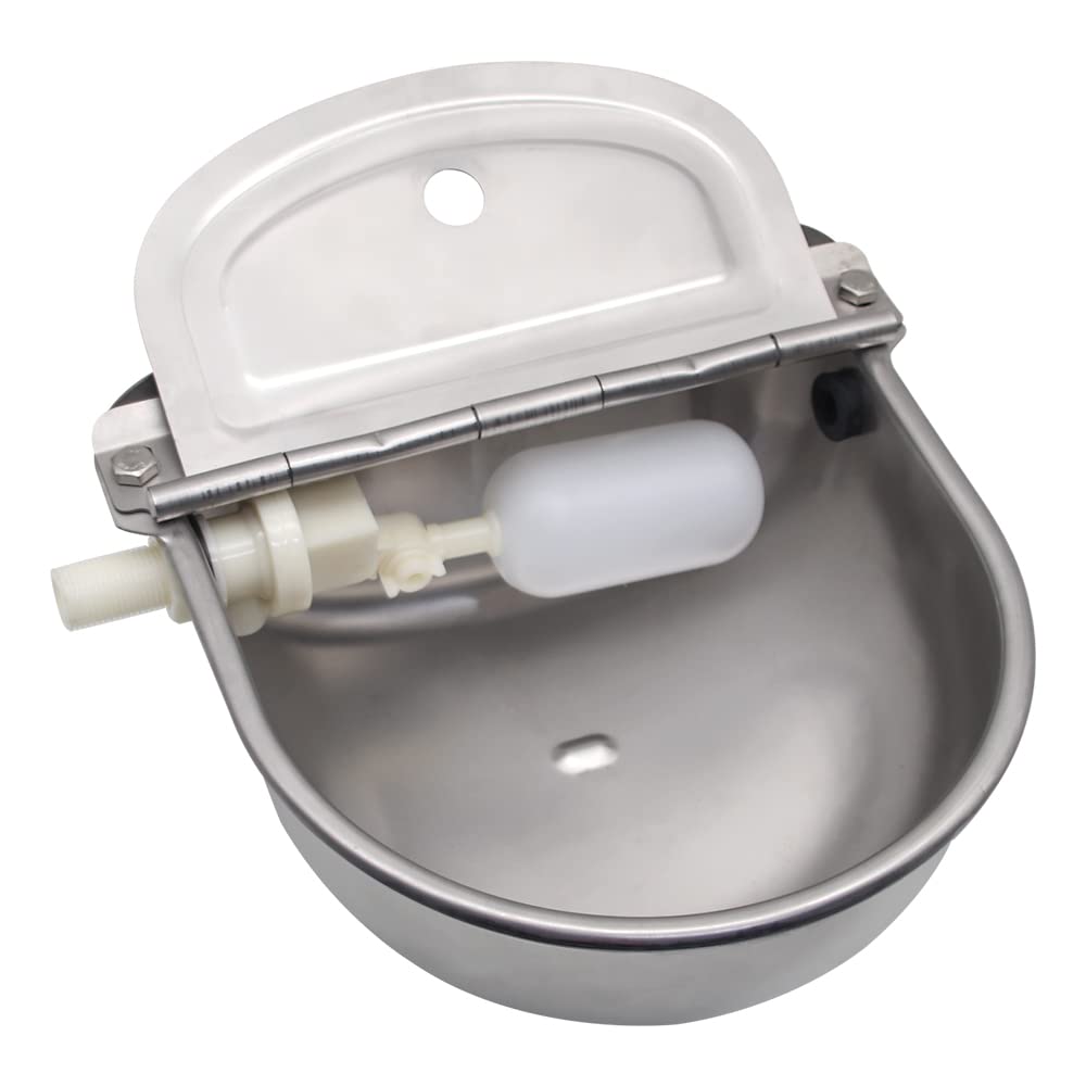 Automatic Dog Feeder Trough Bowl Dispenser Waterer For Pet Dog Horse Cattle Goat Sheep Water Stainless Steel Farm Tool