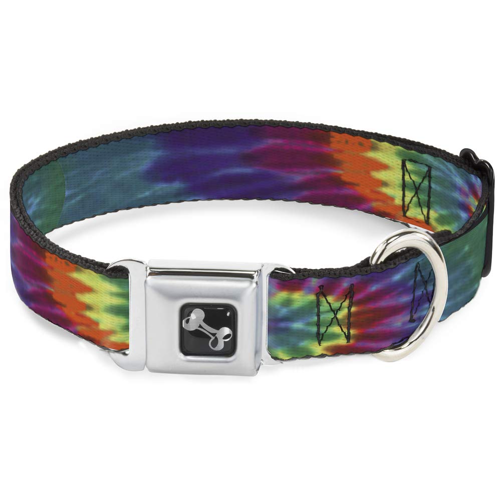 Buckle-Down Dog Collar Seatbelt Buckle Buckle Down Tie Dye 9 To 15 Inches 1.0 Inch Wide