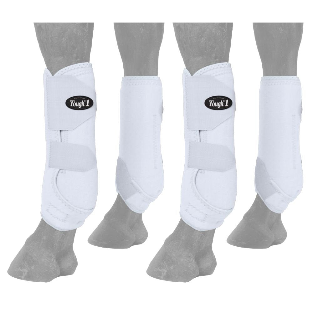 Tough 1 Extreme Vented Sport Boots Set, White, Large