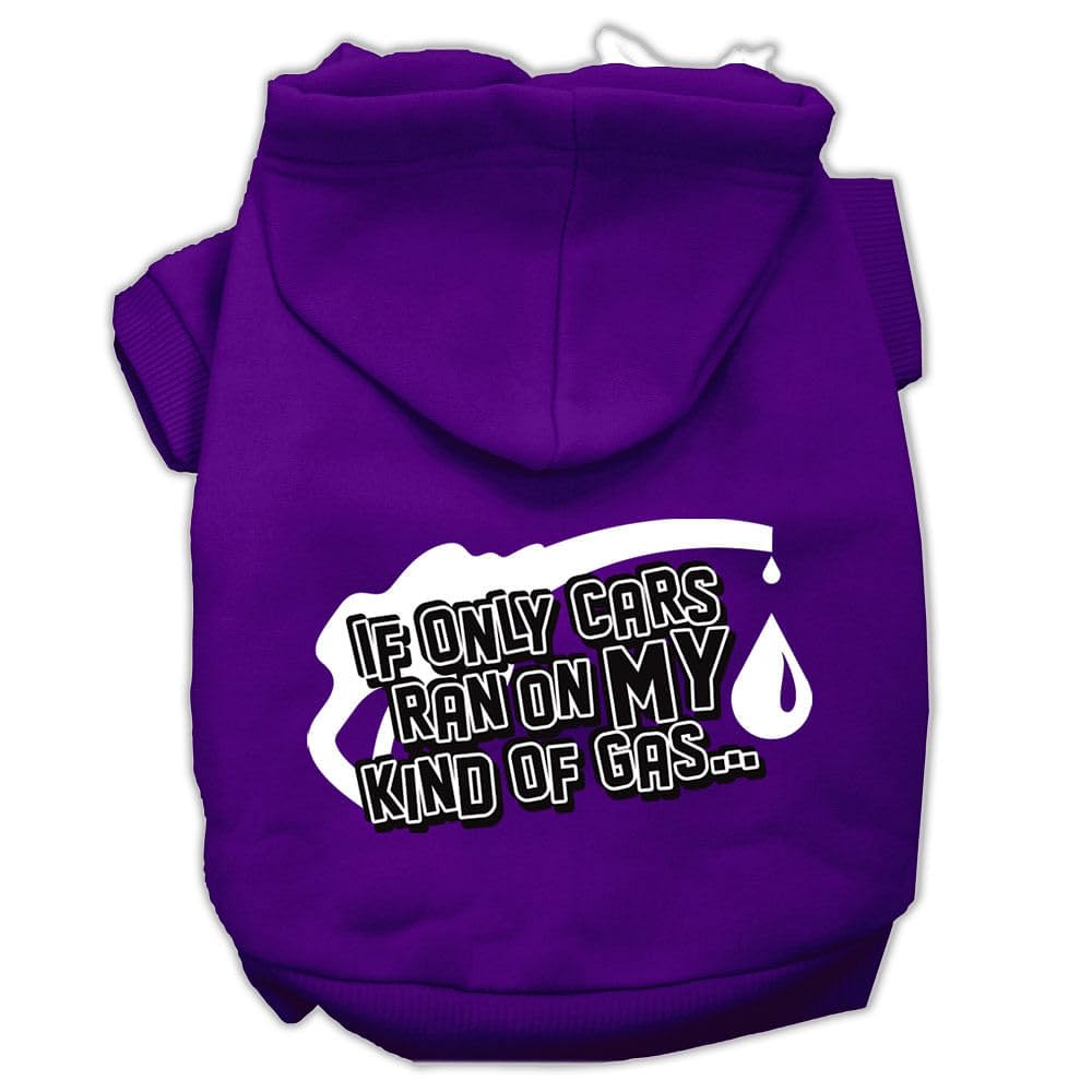 Mirage Pet Products 62-45 XXXLPR My Kind of Gas Screen Print Purple Pet Hoodie, X-Large