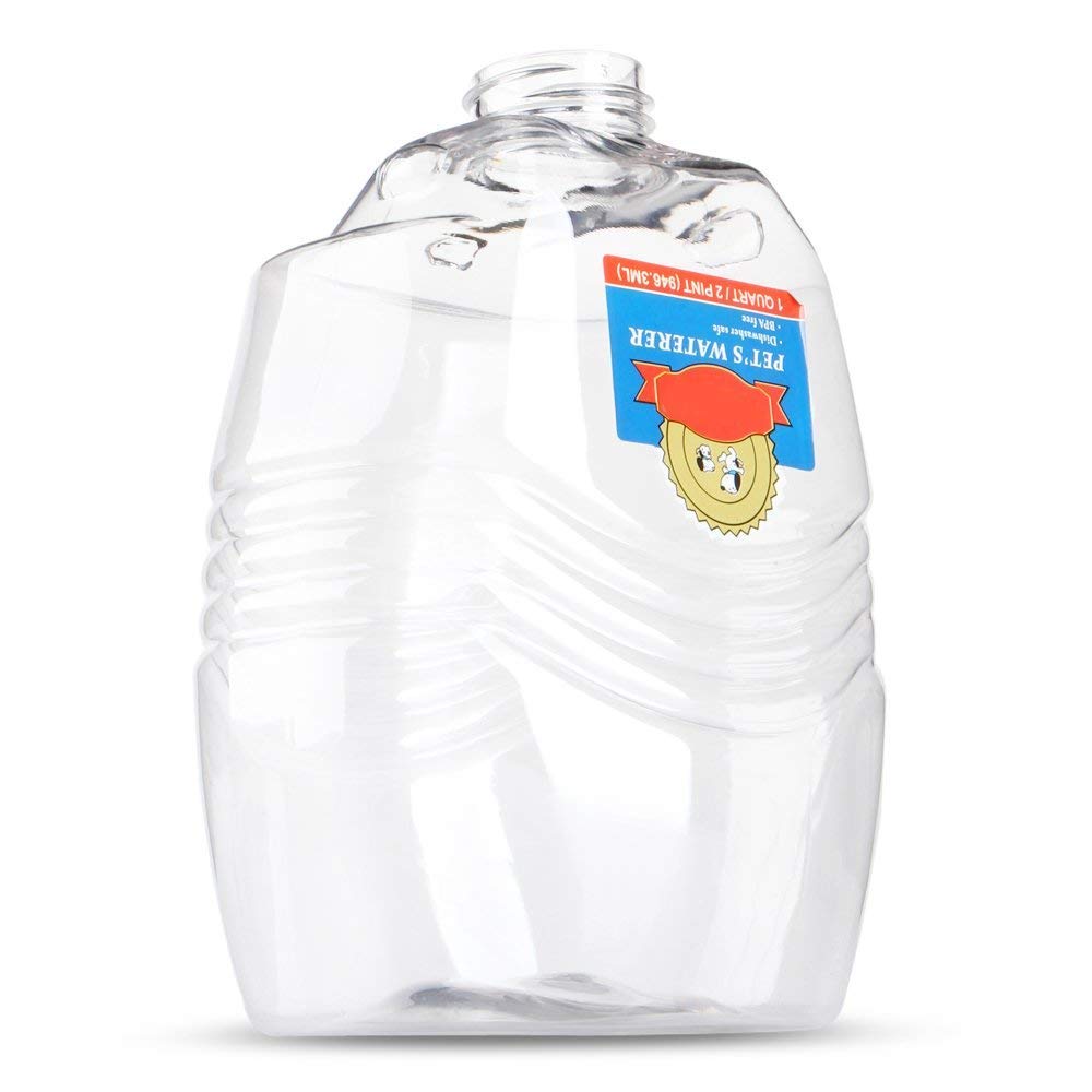 Flexzion Pet Water Dispenser Station, Beige (1/4 Gallon) Auto Replenish Gravity Waterer Drinking Fountain Bottle Bowl Dish Portable Stand For Small Dog Cat Animal