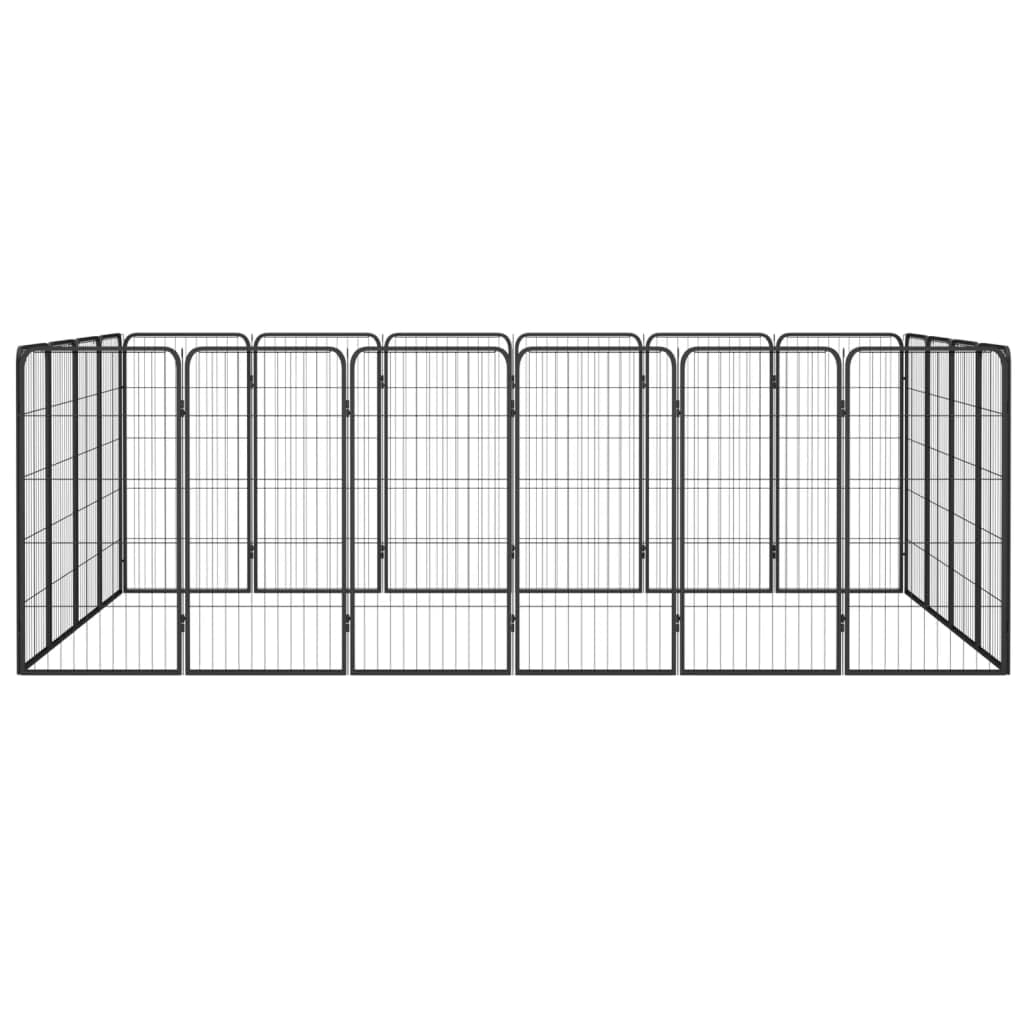 vidaXL Dog Playpen, 20-Panel Dog Cage Without Door, Puppy Exercise Playpen, Dog Wire Fence for Indoor/Outdoor, Powder-Coated Ste