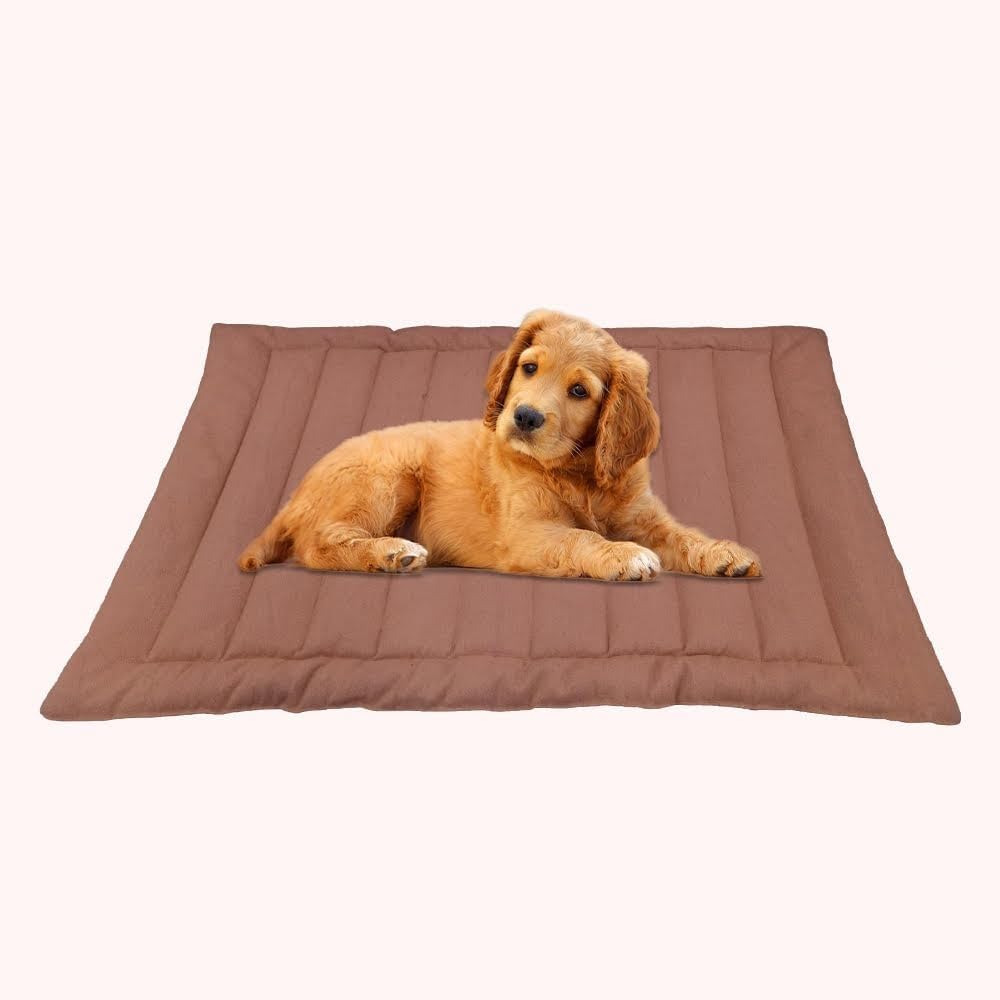 Dog Bed Mattress Medium 100x66cm Polyster Washable Lightweight Pet Bed Mat Soft Plush Dog Sleeping Mattress Breathable Flat Pet 