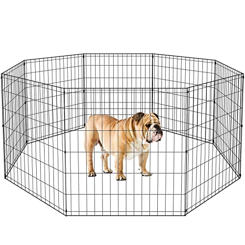 Bestpet Metal Wire Playpen 30 Inch Tall Black