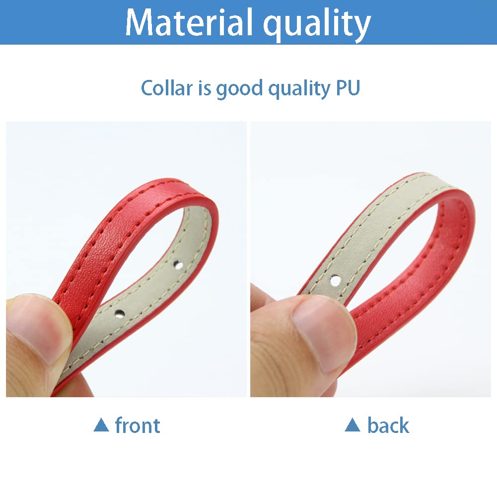 Aosora Cat Collar With Bells Cute For Boy Cats, Girl Cats Leather Cat Collars Accessories For Pet Collars Adjustable For Cat(Pin