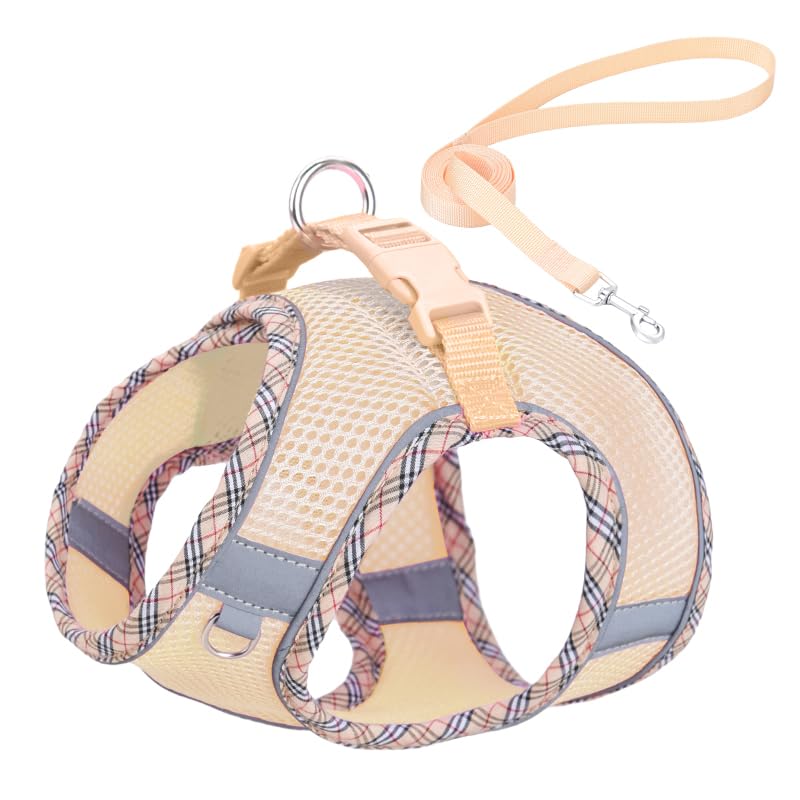 Dog Harness and Leash Set, No Pull Adjustable Reflective Pet Harness for Small Medium Dogs, Step in Vest Harness Easy Walk Dog H