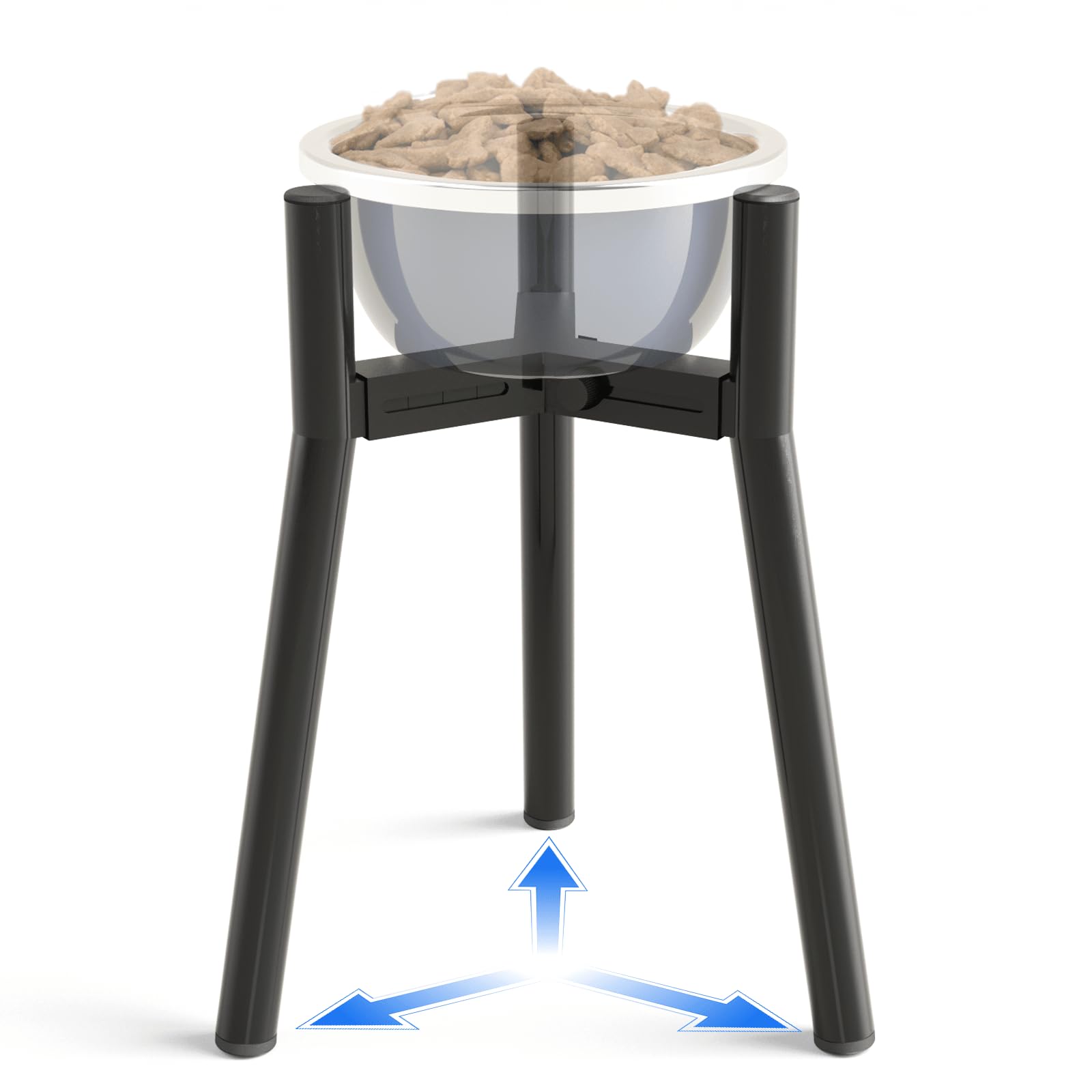 Tidant Adjustable Dog Bowl Stand For Large Dogs, Elevated 7-10.6'' Wide Bowls, 13.7'' Tall, Single Holder