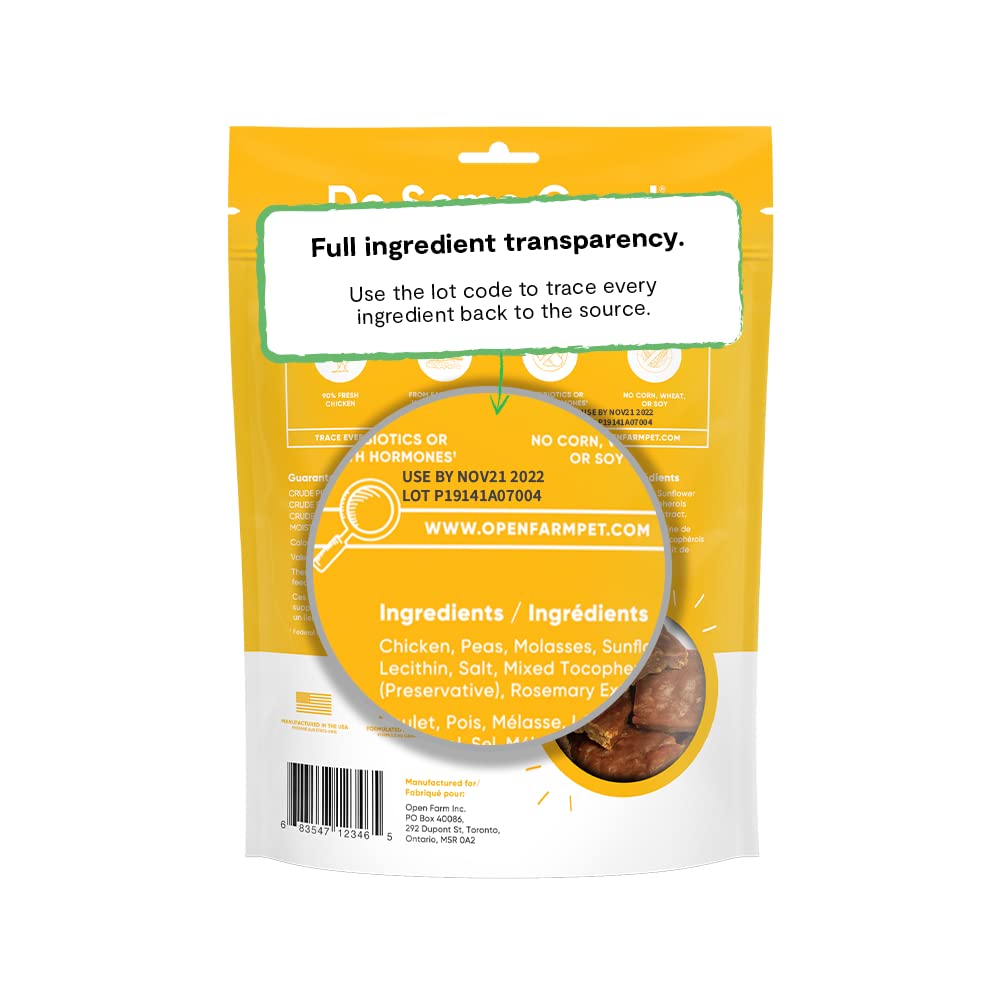 Open Farm Grain-Free Dehydrated Chicken Dog Treats 4.5 Ounces