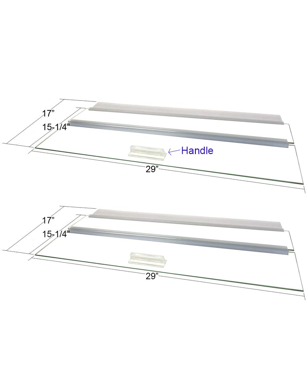 Glass Canopy For Aquariums With And Without Center Braces, 10 Gallon To 200 Gallon Aquariums (Tank With Center Brace, 60'' L X 1