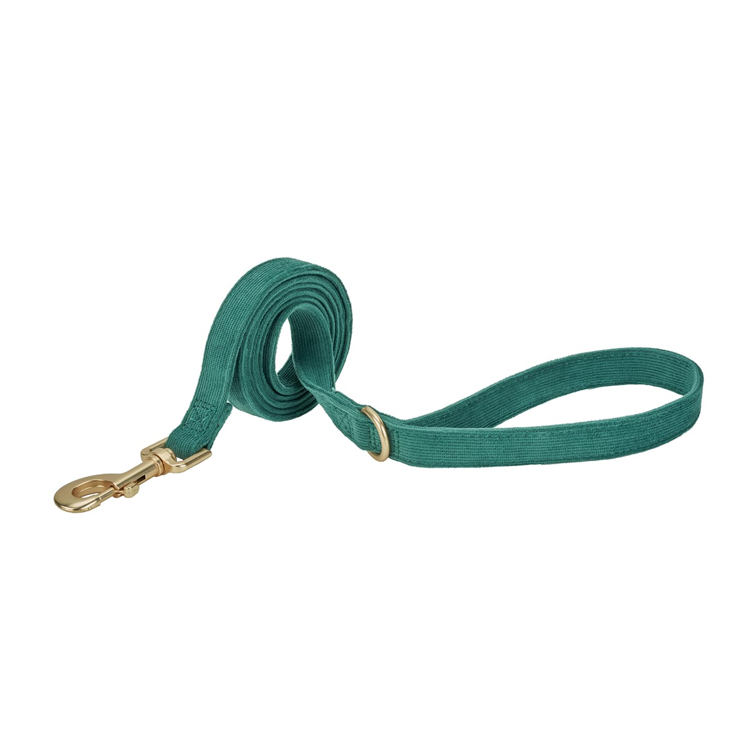 Petiry Soft Corduroy Fibric Dog Leash, 5 Feet Length Lead With Heavy Duty Rotating Hook, For Medium Large Dogs.(M,Green)