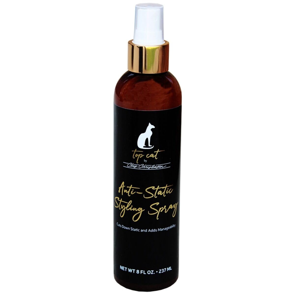 Chris Christensen Top Cat Anti-Static Styling Spray for Cats, Groom Like a Professional, Cuts Down Static, Adds Manageability, M