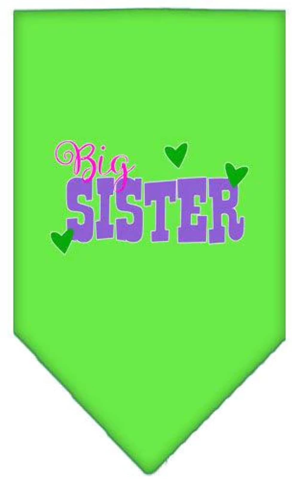 Mirage Pet Products Big Sister Screen Print Bandana Turquoise Large